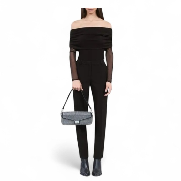 The Kooples Tops - THE KOOPLES Ruched Mesh-Long Sleeve Top Size FR 2/ Medium US off the shoulder